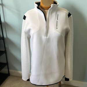 Under Armour White Golf Zip - White/Black - M